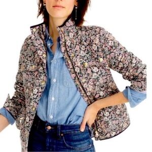 J. Crew Quilted Downtown Field Spring Jacket - Liberty Garden Print